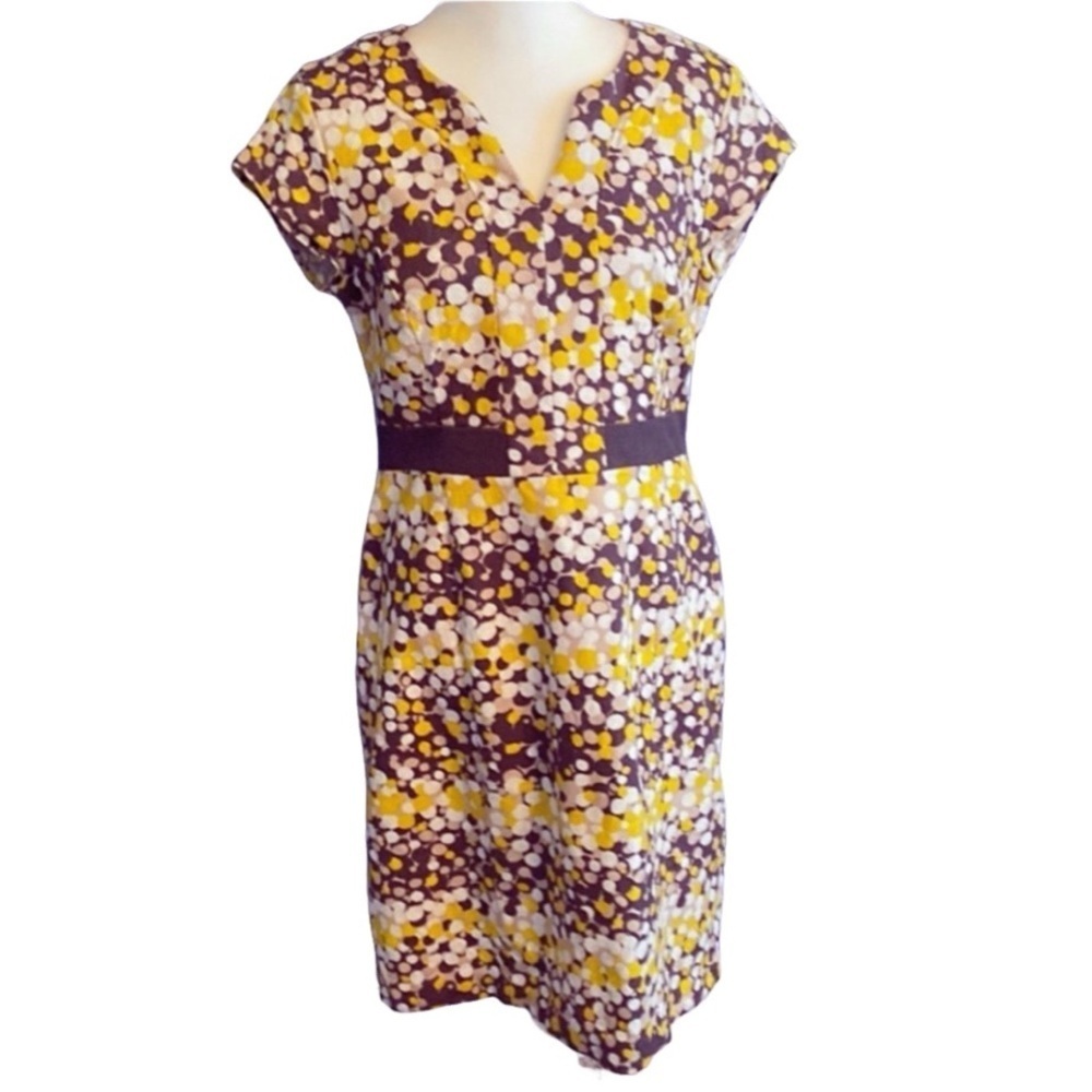 Boden Daffodil Jumble Floral Lined Midi Dress. Heavier weight. Size 8. Lovely!